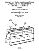 Volume 2 of 2 Engine Maintenance Manual LD 465-1 / LD 465-1C / LT 465-1C LDS-465-1A / LDS 465-2 Engines TM 9-2815-210-34-2-2 1954285485 Book Cover