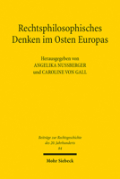 Rechtsphilosophisches Denken Im Osten Europas 3161536614 Book Cover