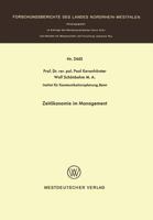 Zeitokonomie Im Management 3531024434 Book Cover