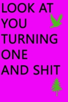 Look at You Turning One and Shit Notebook Birthday Gift : Lined Notebook/ Journal Gifts,120 Pages, 6?9, Soft Cover, Matte Finish 167554851X Book Cover