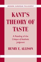 Kant's Theory of Taste (Modern European Philosophy) 0521795346 Book Cover