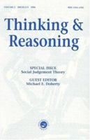 Social Judgement Theory: A Special Double Issue Of The Journal "Thinking And Reasoning" 0863779514 Book Cover