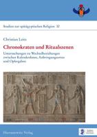 Chronokraten Und Ritualszenen: Untersuchungen Zu Wechselbeziehungen Zwischen Kalenderdaten, Anbringungsorten Und Opfergaben 3447115726 Book Cover