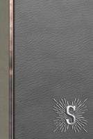 S: Meetings Notebook for Social Worker with Custom Interior: Personalized Monogram Initial Beveled Silver & Leather Effect 6 x 9 inch - 121 Pages 1078094489 Book Cover