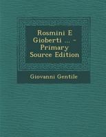 Rosmini E Gioberti ... 1287511821 Book Cover