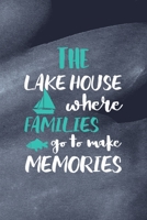 The Lake House Where Families Go To Make Memories: All Purpose 6x9 Blank Lined Notebook Journal Way Better Than A Card Trendy Unique Gift Blue Texture Lake 170627758X Book Cover
