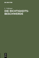 Die Richtigkeits-Beschwerde 3111160769 Book Cover