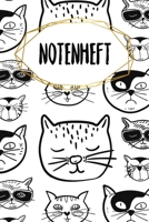 Notenheft: Notenheft für Schüler und Studenten | Halte deinen Fortschritt im Auge | A5 | 120 Seiten | Motiv: Coole Katzen (German Edition) 1659660629 Book Cover