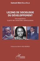 Leçons de sociologie du développement: Une expérience à partir des universités camerounaises (Harmattan Cameroun) (French Edition) 214028920X Book Cover