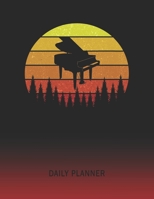 Daily Planner: Grand Piano | 2020 - 2021 Daily Planner For 1 Year Of Planning | Retro Vintage Sunset Cover | January 20 - December 20 | Organizer ... | Plan Days, Set Goals & Get Stuff Done 1692299263 Book Cover