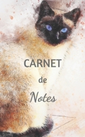 Carnet de notes: Carnet de notes chat | Idée cadeau original pour filles & femmes | Journal ligné | 5 x 8 pouces (12,7 x 20,32 cm) |120 pages (French Edition) 1655905171 Book Cover