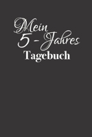 Mein 5 - Jahres Tagebuch: Schwarz Weiß. 5 Zeilen für Einträge pro Tag. Minimalistisches Tagebuch für 5 Jahre. Seiten für 366 Tage, inklusive Schaltjahr (29. Februar). (German Edition) 1652610057 Book Cover