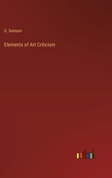 Elements of Art Criticism 3368827561 Book Cover