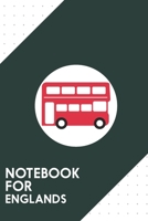 Notebook for Englands: Dotted Journal with Big Red Bus Design - Cool Gift for a friend or family who loves travel presents! | 6x9" | 180 White dotted ... Brainstorming, Journaling or as a Diary 1690911204 Book Cover