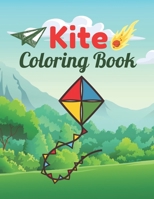 kite coloring book: A unique coloring kids activity B08TQ2QP5K Book Cover