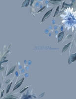 2020 Planner : Monthly Calendar Planner with Federal Holidays and Inspirational Quotes, Blue and White Floral 1712207598 Book Cover
