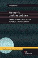 Memoria Und Res Publica: Zur Geschichtskultur Im Republikanischen ROM 3938032006 Book Cover