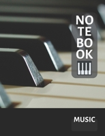 Music Notebook For Piano: Blank Sheet Music Notebook, Music Manuscript Paper, Composition Notebook, (110 Pages, 12 Staves per page, Blank, 8.5 x 11) 1675997950 Book Cover
