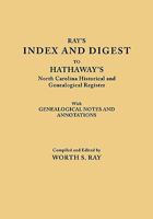 Index and Digest to Hathaway's North Carolina Historical and Genealogical Register. with Genealogical Notes and Annotations (Originally Published as T 0806304790 Book Cover