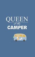 Queen of the Camper: Queen of the Camper Notebook - Happy Woman Camping Doodle Diary Book For Hiking Girl Glamper Who Loves Glamping or Tent Tribal Hiker Mom and Summer Road Trip Lover! Glamp Retro RV 1097160556 Book Cover