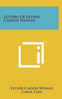 Letters of Esther Carson Winans 1258138026 Book Cover