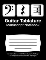 Guitar Tablature Manuscript Notebook: Guitar TAB Pages for Music Students & Music Teachers; Play Rest Repeat Bass Clef Cover Design 1790125960 Book Cover
