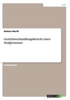 Gerichtsverhandlungsbericht eines Strafprozesses 3656446989 Book Cover