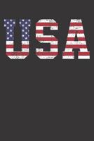 Notebook: USA American Flag 4th Of July Dot Grid 6x9 120 Pages 1081748281 Book Cover