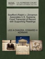 Swafford (Ralph) v. Zinnamon Associates U.S. Supreme Court Transcript of Record with Supporting Pleadings 1270600524 Book Cover