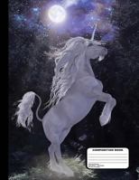 Magical Unicorn In The Moonlight Composition Notebook - Dot Grid Paper - 200 Pages / 100 Sheets, 8-1/2" x 11” 1987698967 Book Cover