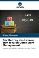 Der Beitrag des Lehrers zum lokalen Curriculum-Management 6207404483 Book Cover