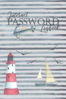 Internet Password Logbook: Record Keeper To Protect Your Internet Username And Passwords With Tabs: Nautical Lighthouse Cover Design 1080829474 Book Cover