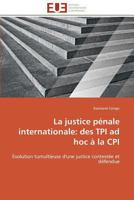 La Justice Pa(c)Nale Internationale: Des TPI Ad Hoc a la CPI 3841782361 Book Cover