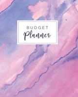 Budget Planner: 2020 Weekly and Monthly Budgeting Book, Journal, Organizer for Expenses, Money and Bills Tracker, Undated, Purple Pink Watercolor 1695700198 Book Cover