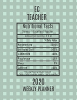 EC Teacher Nutritional Facts Weekly Planner 2020: EC Teacher Appreciation Gift Idea For Men & Women Weekly Planner Lesson Plan Book Agenda To Do List & Notes Sections Calendar Views 170206915X Book Cover