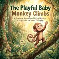 The Playful Baby Monkey Climbs: An Inspiring Story About Making Mistakes, Trying Again, and Never Giving Up (Wildwood Wisdom Tales) B0GS6RLK73 Book Cover