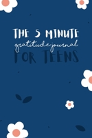 The 5 Minute Gratitude Journal for Teens Kids Girls: Cute Blue Pink Notebook Size 6x9 Inches 120 Pages 1660371112 Book Cover