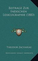 Beitrage Zur Indischen Lexicographie (1883) 1160317933 Book Cover