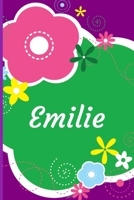 Emilie: A Journal for Girls - Personalized with your Own Name!  6x9 inches, 110 lined pages. 1699176787 Book Cover