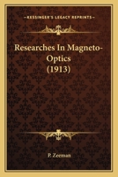 Researches In Magneto-Optics 1019195207 Book Cover