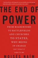 The End of Power 0465065694 Book Cover