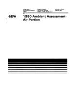 1980 Ambient Assessment-Air Portion 1795508337 Book Cover