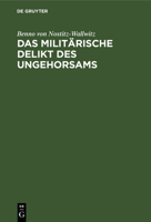 Das militärische Delikt des Ungehorsams 311267345X Book Cover