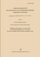 Aufstellung Und Vergleich Von Variance-Within- Und Variance-Between-Kurven Von Garnen, Die Nach Verschiedenen Spinnverfahren Hergestellt Werden 3663035271 Book Cover