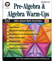 Pre-Algebra and Algebra Warm-Ups, Grades 5 - 12 162223586X Book Cover