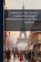 L'article "the" Et Les Caractéristiques Différentielles De Son Emploi ...... 1272768198 Book Cover