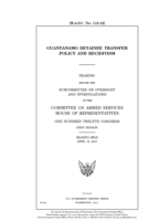 Guant�namo detainee transfer policy and recidivism 1691357006 Book Cover