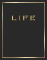 Life: Gold and Black Decorative Book | Perfect for Coffee Tables, End Tables, Bookshelves, Interior Design & Home Staging Add Bookish Style to Your Home| Life 1700410350 Book Cover