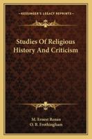 Studies of Religious History and Criticism 3337683509 Book Cover