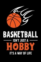 Basketball Isn't Just A Hobby It's A Was Of Life: Basketball Lovers Journal Notebook, 6x9 Wide Black Ruled Lined With 120 Pages 1697574017 Book Cover